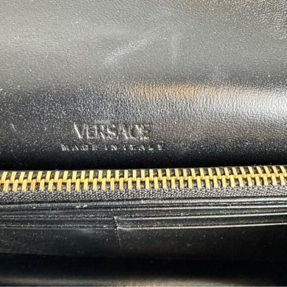 NWT Versace Grecca Goddess Mini Bag (without strap) Clutch in Black and Gold - Picture 9 of 11